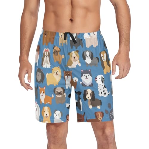 Pajama Shorts for Men Men's Pajama Bottoms Sleepwear Sleep Lounge Short，S