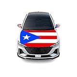 Xalvoria Puerto Rico Flag Car Hood & Side Mirror Covers – 4x5.25 ft Stretchable...