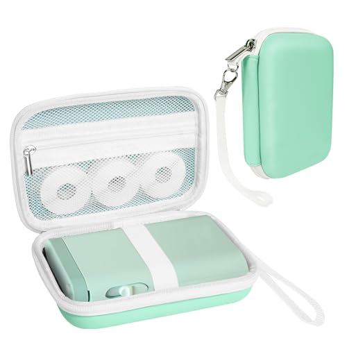 Image of Teyomi Case Compatible with NELKO P21, for NIIMBOT D110, for JADENS D110 Label Maker, Hard Shell Storage Bag-Green (Box Only)