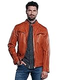  engbers Herren Lederjacke, 32182, Orange in Größe 60