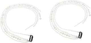 فوميز. قطعتان من مشابك شعر اللؤلؤ، سلسلة شعر للعروس ووصيفة العروس، شريط شعر من حجر الراين، اكسسوارات شعر، اكسسوارات شعر لؤلؤية، شريط راس من حجر الراين، ربطة شعر بيضاء