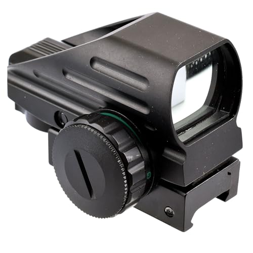 WIPBOTEN Red Green Reflex Rifle Scope Dot Sight with 4 Different Reticle Black