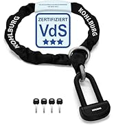 VIGO SPORTS Panzer E-scooterslot, 10 mm dik kabelslot ter bescherming van je e-scooter, e-bike, fiets of tuinmeubelen tegen spontaan diefstal, weerbestendig en duurzaam, 1 stuk