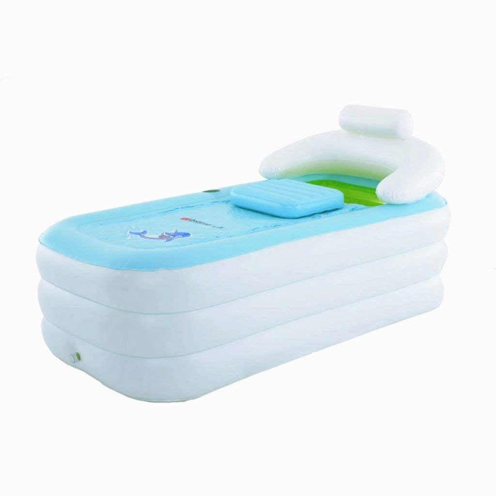 Baignoire Pliable Gonflable Épais Chaude Adultes Spa, Enfants Piscine Gonflable, Blanc