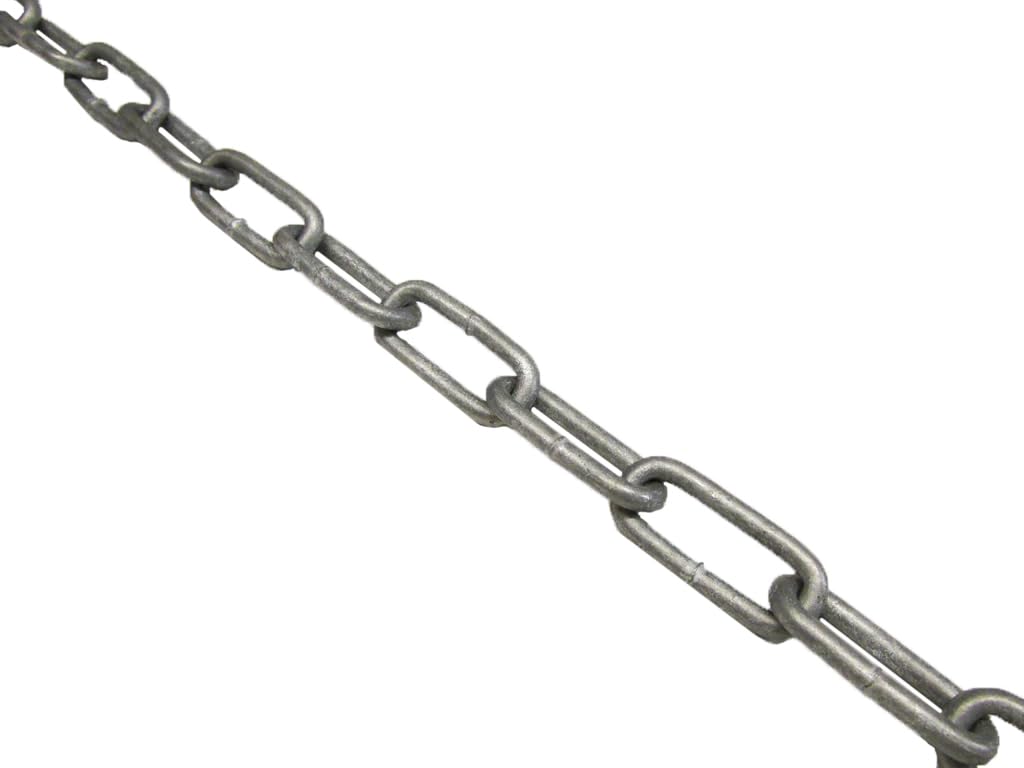 8MM x 52MM Galvanised Long Link Chain - Caravan Secure Tether Galv