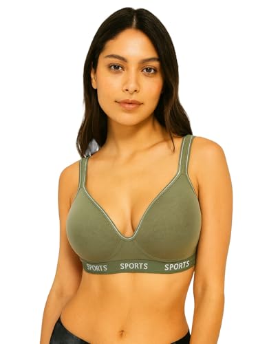 Viola's Secret Women Bras 6 Pack of Cotton Sports Bra B Cup C Cup and D Cup3