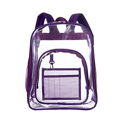 Syuanmuer Wasserdichte Klare Rucksack PVC- Aufbewahrungsbeutel Großer Kapazität Reiserucksack für Ausflug Einkaufen Reisen Schule Oder Arbeit Cover