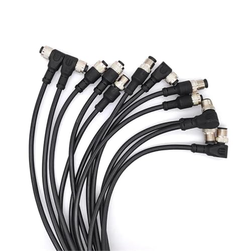 Conector M12 hembra 8 pines recto con cable de 2 metros contra vibraciones 3