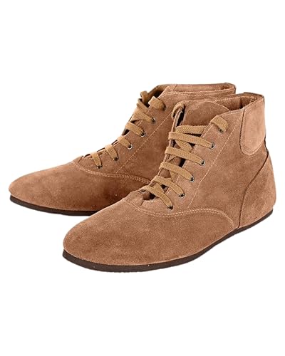 Pantoffelmann Tramper aus Veloursleder I Größe 3648 I Bequeme Barfußschuhe für Damen & Herren I Hochwertige Boots aus echtem Leder I DDR Schuhe ideal zum Klettern