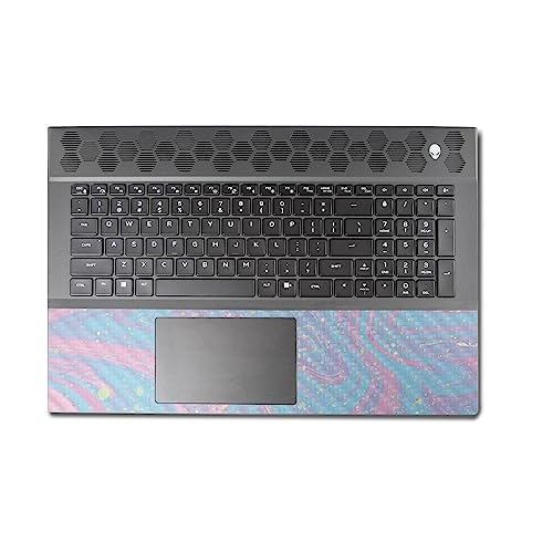 Image of MightySkins Carbon Fiber Skin Compatible with Alienware M18 R1 (2023) Full Wrap Kit - Cotton Candy Swirl | Protective, Durable Textured Carbon Fiber Finish | Easy to Apply | Made in The USA