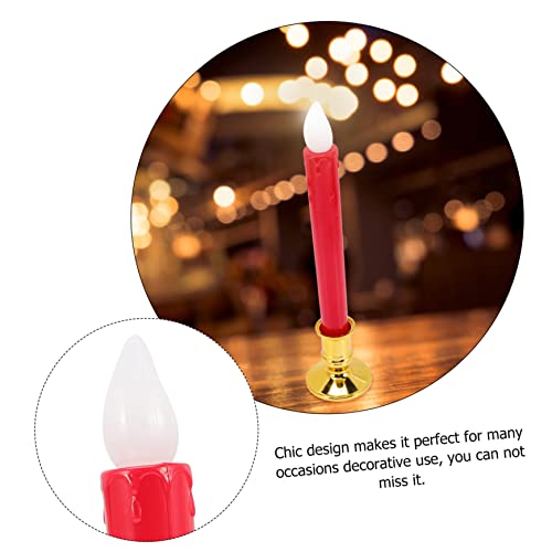 Velas LED largas Operitacx de 6 piezas a pilas de ABS para decoración 3