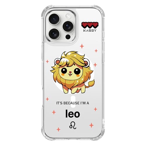 Coque iPhone 16 Pro antichoc KASEY transparente avec motif Leo rigide