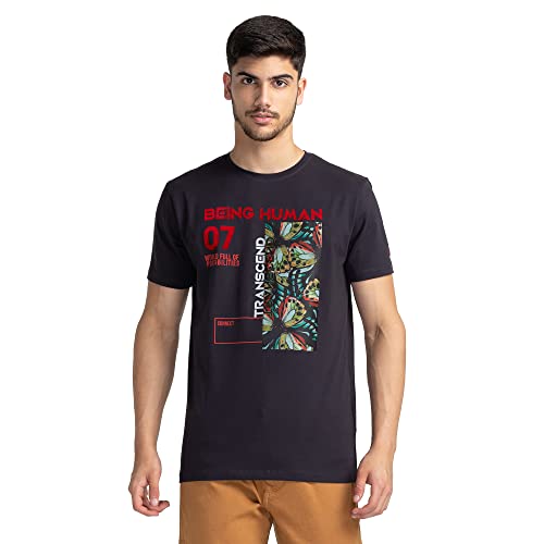 Image of Being Human Cactus Green Regular Fit Round Neck Men's T-Shirt Clothing
