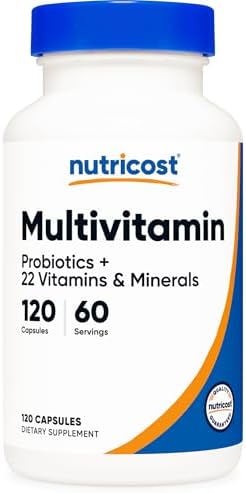 Nutricost Multivitamin with Probiotics 120 Vegetarian Capsules - ...