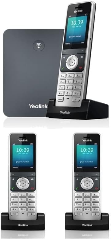IP Phone W76P Bundle of W70B Base and W56H handset + 2-Unit W56H Handset (2 x W56H)
