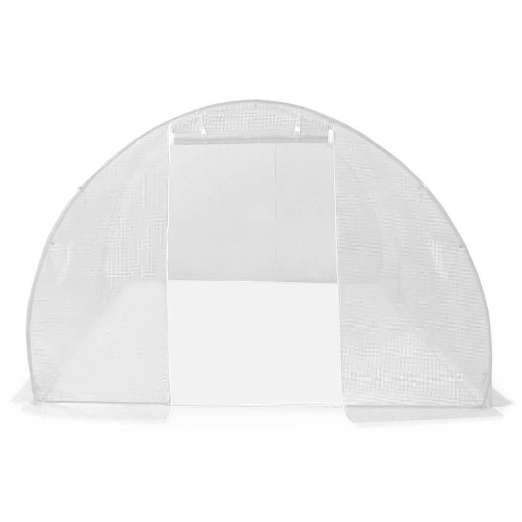 Szklarnia 13,5 m² 450 x 300 x 200 cm, 170 g m² siatka z polietylenu, ocynkowana rama stalowa, 6 okien, drzwi, do uprawy, kiełkowania, zimowania, ochrona przed mrozem, ogród warzywny