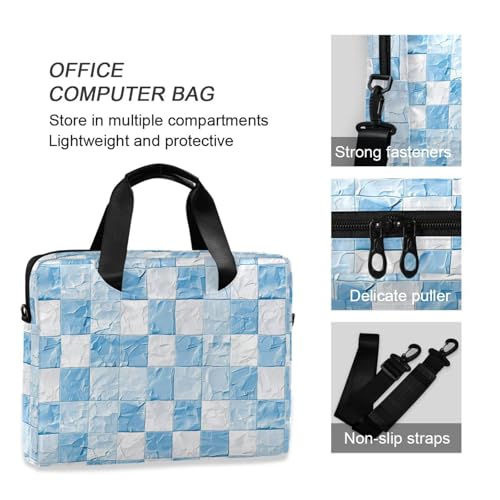 Maletín para portátil 15.6" patrón azul y blanco miniatura 6