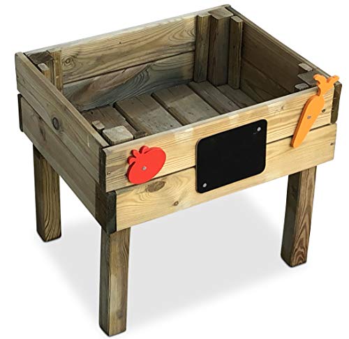 GartenDepot24 Kinder Hochbeet Frühbeet Treibhaus Kräuterbeet aus Holz, B50 x T40 x H45 cm