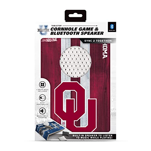 SOAR-NCAA-Tabletop-Cornhole-Game-and-Bluetooth-Speaker-Oklahoma-Sooners
