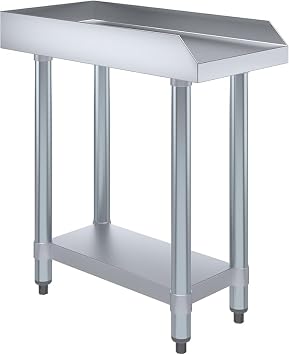 Stainless Steel Equipment Stand with Undershelf + Casters, Heavy Duty, Commercial Grade, NSF Certified 24" Width x 12" Length