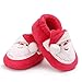 Vivianer Chaussures Noël Chaussons Bébé Chaud Pour Tout-petits Fille Garçon Hiver Père Noël 11CM, Rouge