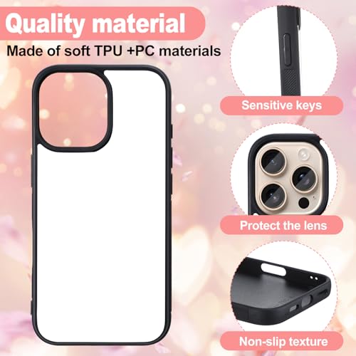 Coque sublimation 2D iPhone 16 Pro Max en caoutchouc souple antidérapant vierge