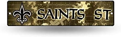 NFL New Orleans Saints 16-Inch Plastic Street Sign Décor