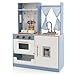 COSTWAY Cucina Giocattolo per Bambini, Cucina in Legno con Fornelli, Lavandino, Forno e Distributore d'Acqua, Set da Cucina Giocattolo con Pentole, Suoni e Luci, per Bambini di 3+ Anni