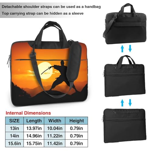 Maletín para portátil con diseño Sun Karate Silhouette miniatura 4