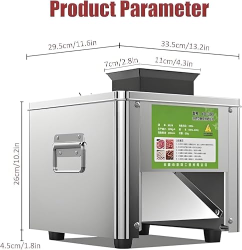 Cortadora eléctrica de carne 850W acero inoxidable miniatura 5