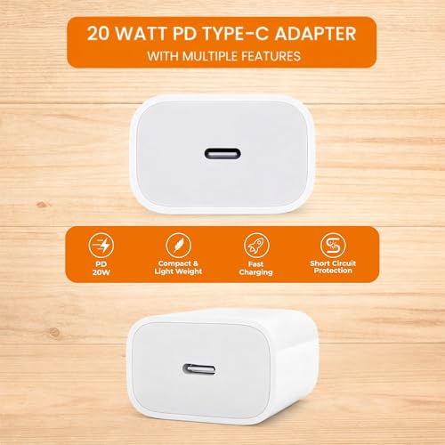 Image of Original iPhone Charger 20W PD Type C I BIS Certified Safe Charging | Type C to C Cable | for iPhone 17 /17 Air /17 Pro /17 Pro Max,16 /16 Plus /Pro /Pro Max,15 /14 /13 /12 /11 | PD 3.0 Fast Charging Adaptor