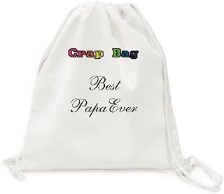 Mochila leve de lona com citação Best Papa Ever Art Deco Fashion Mochila de viagem