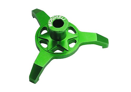 Precision CNC Aluminum Swashplate Leveler Green