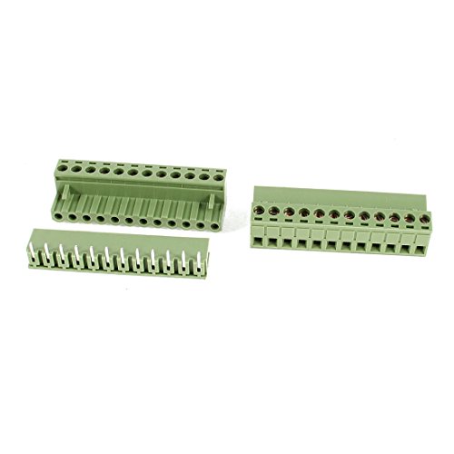 Aexit 2Pcs 5.08mm Conectores Terminales 12P miniatura 1