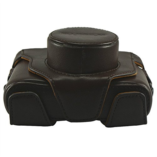 First2savvv XJPT-XM1-09 Brun PU Cuir étui Housse Appareil Photo Numérique Pour Fuji Fujifilm X-M1 XM1 X-A1 XA1 Avec Lens 16-50mm + Corde Lens