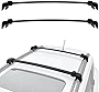 ALAVENTE Roof Rack Rail Cross Bars for Jeep Compass 2017 2018 2019 2020 2021 2022/ ALL-NEW-5-dr SUV Luggage Rail Crossbars with Side Rails for Compass (Pair, Black)