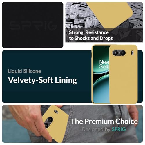 Image of SPRIG Compatible with OnePlus Nord 4 Premium SilkTone Back Cover Drop Tested Shock Proof Mobile Case for Men, Women, Boys and Girls with Camera Protection (Lemon Yellow)
