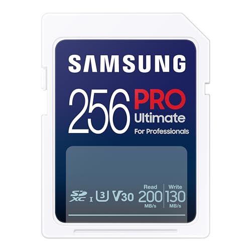 Samsung PRO Ultimate Carte SD MB-SY256S/WW, 256 Go, UHS-I, jusqu'à 200 Mo/s en Lecture