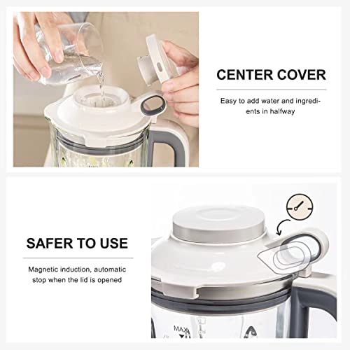 Bear Blender, 1500 Peak Watts Professional Countertop Blender For Kitchen, Blender For Shakes And Smoothies With 51 Oz Glass Jar,Auto-Programs Functions With Led Display For Ice Crush, Smoothies, Milkshakes And Autonomous Clean #TOP3