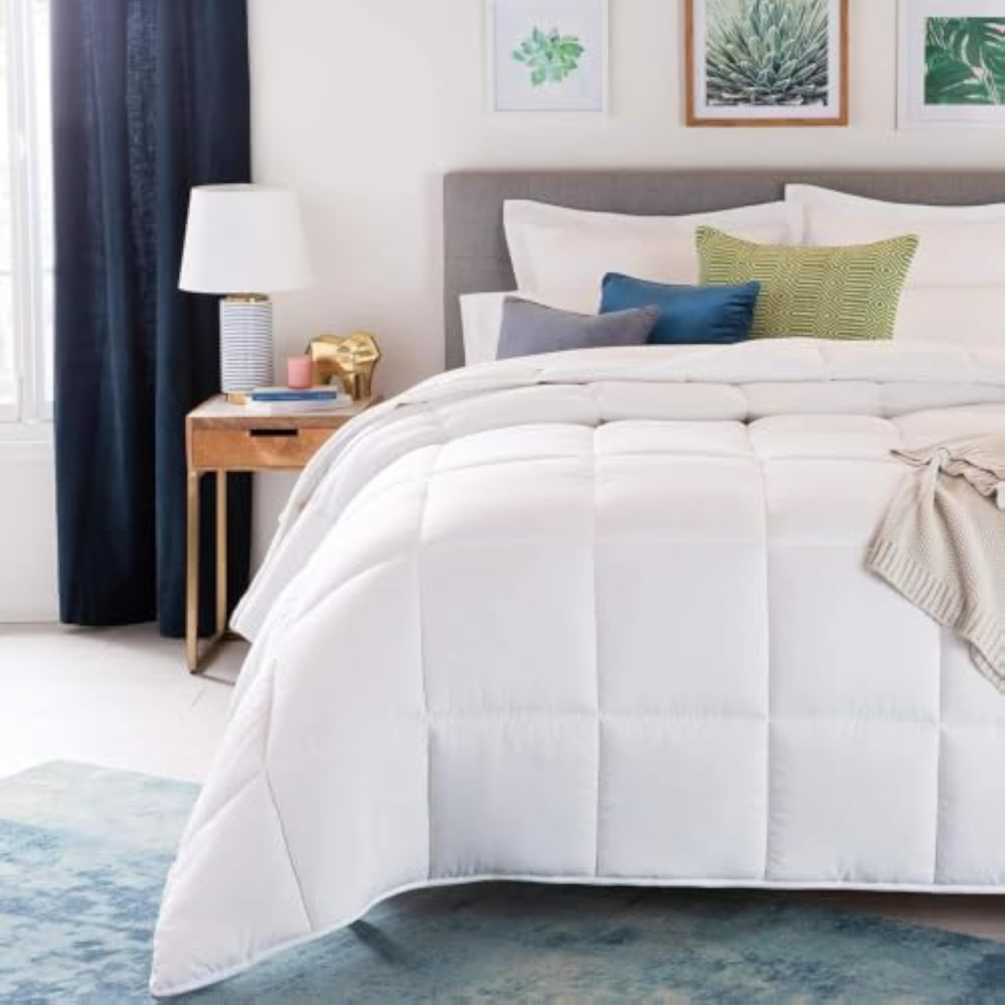 Luxurious 5 Star Hotel Quality Solid White Goose Down & Feather Single Size Comforter