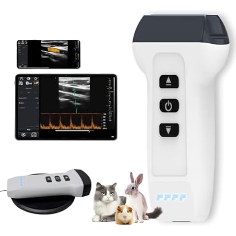 DAWEIanimed Wireless Color Doppler Ultrasound Machine 7.5MHZ Linear Probe, Wireless Ultrasound Machine for Android and iOS, Handheld Ultrasound Scanner for Cat, Dog, Rabbit Cover