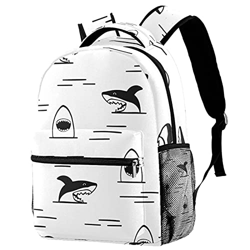 Sac à dos Quote Shark avec poches latérales confortables pour adolescent actif