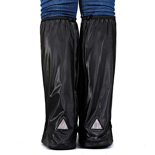 Fundas impermeables para calzado Dioche, negras, con suela reforzada y diseño de alta cilindrada, para ciclismo y caminatas al aire libre (talla XL) miniatura 4