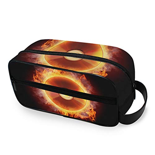 Preisvergleich Produktbild Aufbewahrung Make-up Tasche Taschen Musik Schallplatte Feuer Toilettenbeutel Werkzeuge Kosmetik Zug Fall tragbare Reise