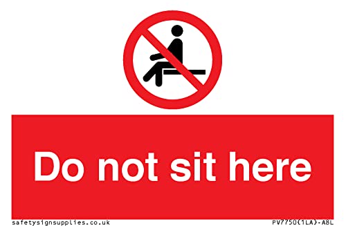 Panneau « Do not sit here » - 75 x 50 mm - A8L Cover