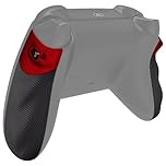 eXtremeRate Flexor Rubberized Side Rails Grips Trigger Stop Kit for Xbox Series X/S Controller, Anti-Slip Ergonomic Trigger Stopper Handle Grips for Xbox Core Controller – Diamond Textured Scarlet Red
