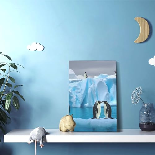 Impression toile pingouins iceberg pour masquer un mur vide 30x45 - 3