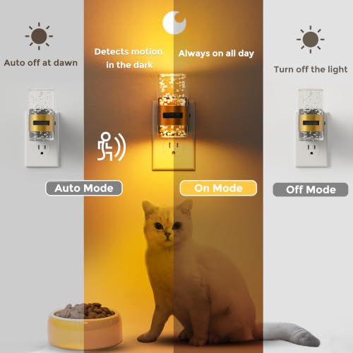 Image of L LOHAS LED Motion Sensor Night Light, Bubble Night Lights Plug into Wall,3CCT Color Temperature Change Night-Light,Dimmable Nightlights with Dusk to Dawn Sensor for Rooms Bathroom Hallway