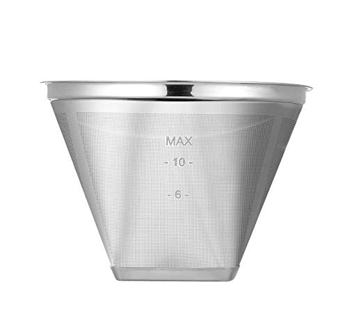 Reusable 4 Cone Coffee Filter 4 6 8 10 Cup Basket Coffee Filters Fit For Cuisinart,Ninja, Hamilton Beach Coffee Maker (Not Applicable To Ninja Cfp251, Cfp200) #TOP7