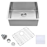 APPASO 32-Inch Single Bowl Handmade Kitchen Sink Undermount, 18 Gauge Commercial Stainless Steel 10